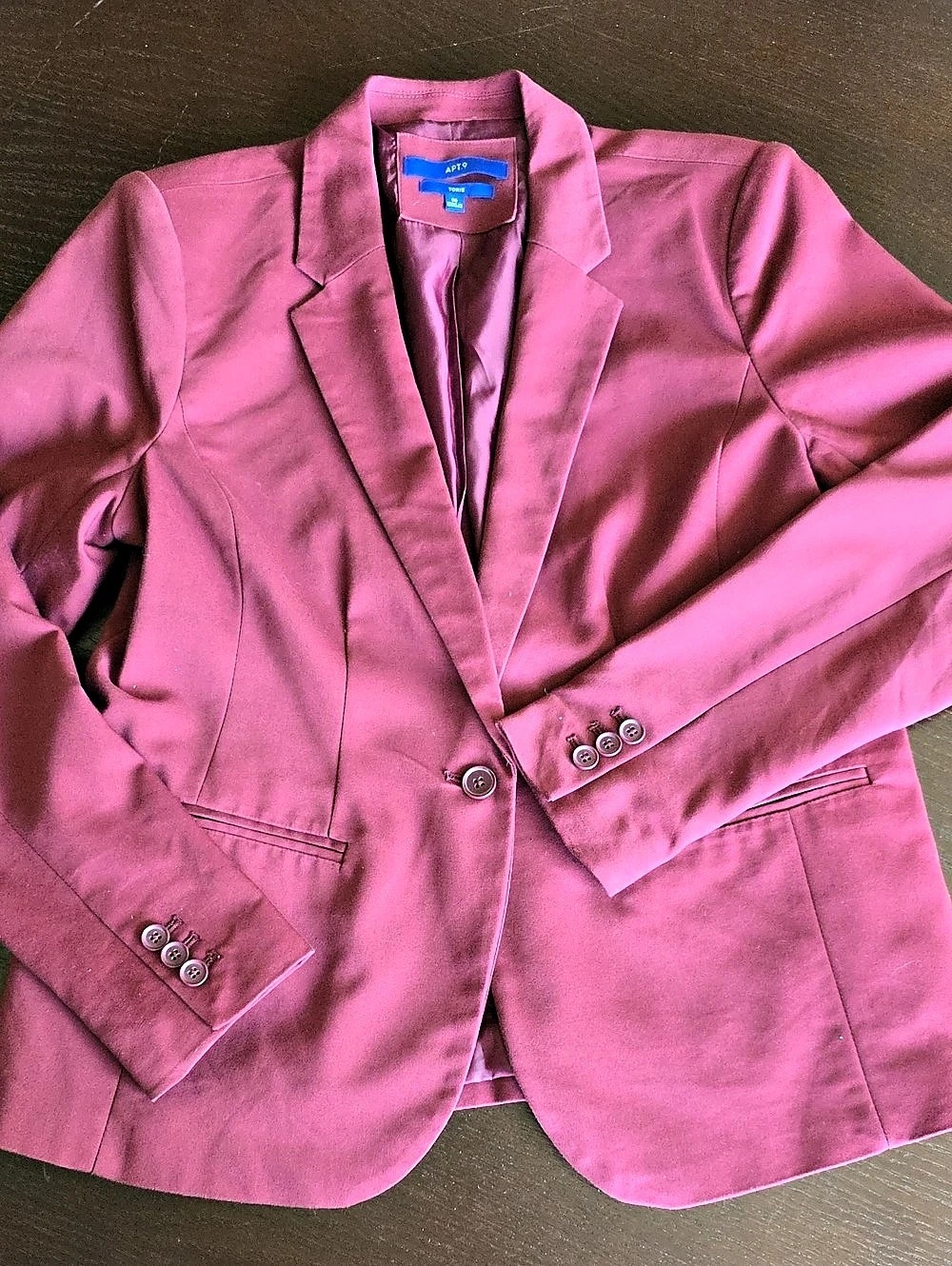 Tori Burgundy Blazer Size Medium